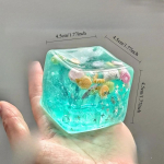 Taba Squishy Stressipallid Kuubik - Mereteemaline sensoorne Fidget-m&auml;nguasi Aeglase t&otilde;usuga Squishy-m&auml;nguasjad Lastele ja T&auml;iskasvanutele Pigista L&otilde;dvestu Kingitus blue