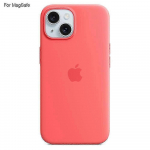 iPhone 15 MagSafe vedelsilikoonist &uuml;mbris koos induktsioon-pop-over &uuml;hilduvusega