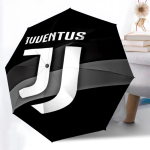 1 tk Tugev 8-ribiline Automaatne Vihmavari, Jalgpalliklubi Juventus Vihmavari, Digitaalselt Tr&uuml;kitud, Kokkupandav Vihmavari Reisimiseks V&auml;litingimustes Kasutamiseks