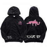 Travis Scott Utopia Tour Kapuutsiga Kampsun Abstraktne T&auml;hestik Pesitud Vintage Vintage Keerutatud Kapuutsikas M pestud musta v&auml;rvi