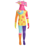 H&auml;mmastav Digitaalne Tsirkus Cosplay Kost&uuml;&uuml;m Pomni Gangle Zentai &Uuml;likond Mask Tunked Multifilmim&auml;ng Halloween Karneval Cosplay Riietus 160 yellow