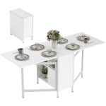 Kokkupandav s&ouml;&ouml;gilaud rippuvate osadega 4 sektsiooni 3 kuju jaoks K&ouml;&ouml;k elutuba 169x60x75 cm Valge 169 x 60 x 75 cm
