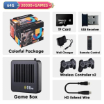 G11 Pro m&auml;ngukast Videom&auml;ngukonsool 256 GB Sisseehitatud 60000+ retro m&auml;ngu 2,4 GHz juhtmevaba m&auml;ngupult 4 tk 4K HD TV m&auml;ngupulk PS1/GBA jaoks UK