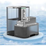 5L Automaatne Voolava Stiiliga Roostevabast Terasest Lemmiklooma Joogivee Automaatne Dispenser Ilma Filtrita, Ilma &Auml;pist, Heitvee Eraldamine V&auml;rske Vee Eest Stainless steel bowl gray