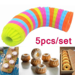 3tk/5tk korstnakujuline Savarin koogi silikoonvorm 7cm Bundt ahjupanni &scaron;ifoonist koogivorm 3pcs