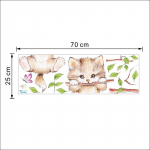 Armas kassipoeg puuoksal Seinakleebised Kodus Tee isetegemine koomiksikass loomad seinamaaling lastetoa PVC kleebised