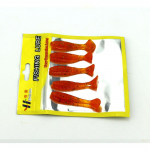 HENGJIA 5 tk Mini T-sabaga pehmed kalap&uuml;&uuml;gi landid PVC Maggot Earthworm Bait Pack kalastustarbed 5pc punane