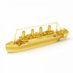 Kuldsest metallist isetegemise komplekti mudel, 3D pusle Titanicu mudel pusle m&auml;nguasi