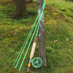 Sougayilangi lend&otilde;ngekomplekt s&uuml;sinikkiust lend&otilde;nge ja CNC-ga t&ouml;&ouml;deldud metallist p&uuml;&uuml;girull flying fishing roheline