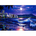 Teemantmaal T&auml;ispuurimisristpistes Merevesi &Ouml;&ouml; Teemanttikandid Rhinestones Kodukaunistus 20X30CM