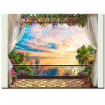 Teemantmaal Ristpistes Teemanttikandid Merepilt Aed Mosaiik Romantiline Maastiku Pulm 20X30CM