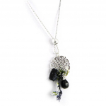 Les Tr&eacute;sors De Lily [H3025] - Collier Cr&eacute;ateur 'Liberty' noir must