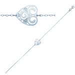 Les Tr&eacute;sors De Lily [H6254] - h&otilde;bedane k&auml;ev&otilde;ru  Love  h&otilde;bedane - 12x15 mm h&otilde;be