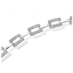 Les Tr&eacute;sors De Lily [L4589] - h&otilde;bedane k&auml;ev&otilde;ru  D&eacute;esse  h&otilde;bevalge (roodiumiga kaetud) - 7 mm h&otilde;be