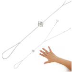 Les Tr&eacute;sors De Lily [Q9362] &ndash; h&otilde;bedast s&otilde;rmuse k&auml;ev&otilde;ru 'Boho' (roodiumiga kaetud) &ndash; 12x12 mm h&otilde;be