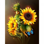 5D DIY teemantmaal  P&auml;evalillelill  Loomad Liblikad Tikand Ristpistes Kodukaunistuse kingitus 20X30CM