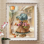 Teemantmaal 5d j&otilde;uluvana t&auml;isnurkne puur Teemanttikandid Ristpistes maastik, DIY seinakaunistus Full Round 20X30CM