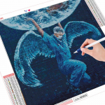 5D teemantmaal, t&auml;ispuur, &uuml;mmargune/ruudukujuline portree teemanttikandid ristpistes arstid maakividest mosaiigiga k&auml;sit&ouml;&ouml;komplekt Full Round （30x30CM）