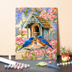 K&auml;sitsi maalitud isetegemise maal numbrite j&auml;rgi Digitaalne &otilde;limaal L&otilde;uend Kodukaunistuse numbrid &Otilde;limaal 40x50cm no frame