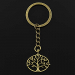 Moodne v&otilde;tmehoidja 27x27mm Life Tree pronksist ripatsid DIY meeste ehted auto v&otilde;tmehoidja s&otilde;rmuse hoidja suveniir kingituseks h&otilde;be