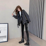 Naiste nahkjakk Kevad- ja s&uuml;gismudelid K&otilde;igega sobiv Vaba L&uuml;hike &Otilde;mblustega Jakk V&auml;ikestele Lastele S