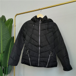 Pehmed mugavad naiste s&uuml;gistalvised kapuutsiga jakid mantlid &otilde;hukesed puuvillased polsterdatud parkad &uuml;ler&otilde;ivad M must