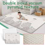 Laste m&auml;ngumatt, suur kokkupandav m&auml;ngumatt, roomamismatt veekindel p&ouml;&ouml;ratav joogamatt 200 x 180 cm valge