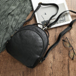 Johnature k&auml;sit&ouml;&ouml;na valmistatud vintage ehtsast nahast kott naiste seljakott vaba aja pehmest veisenahast &uuml;hev&auml;rviline reisikott must