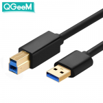 QGeeM supper Speed ​​USB 3.0 printeri kaabel usb 3.0 am to bm kaabel USB3.0 kaabli pikendusprinteri traadi kaabel HP printeri jaoks 1.8M must