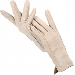 Hea kvaliteediga naiste nahkkindad v&auml;rvi talve ehtne seemisnahk 50% ehtne nahk 50% naiste kindad 8.5 beež