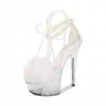 190. seeria 15 cm konts, 5 cm platvorm, &uuml;lik&otilde;rged kontsad, tikkp&uuml;ksid, seksikad k&otilde;rged &uuml;lik&otilde;rged sandaalid naistele, suvised LFD 34 valge