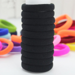 10 tk/pakendis juuksen&ouml;&ouml;r Korea &otilde;mblusteta kingitus juukseaksessuaarid Candy Color Uus elastsus elastne juuksepael must