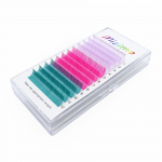 V&auml;rvilised poogitud kunstripsmed kolm v&auml;rvi karbi kohta Loomulik pehmus ja pikenemine 0,07 mm C/D 8-13 mm silmameik 0.07mm--C--8mm