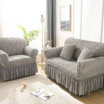 &Uuml;hev&auml;rviline elastne diivanikate elutuppa tr&uuml;kitud ruuduline veniv sektsioonkatted Diivani diivani kate L-kujuline 1-4-kohaline 2-Seater 145-185cm