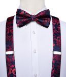 Dibangu meeste traksid, reguleeritavad traksid, kikilips Tasku kandiline mansetin&ouml;&ouml;pide komplekt meestele 3,5 cm laius elastne 4027