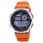 Casio Youth Series Illuminator World Time Alarm AE-1000W-4BV AE1000W-4BV Meestekell oranž