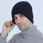 Uus s&uuml;gis-talvine kootud soe pullover-m&uuml;ts meeste fliisist k&otilde;rvakaitsem&uuml;ts one size punane