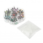 1 kast karu m&auml;nguasja silmad mittetoksilised praktilised lapsed isetegemise k&auml;sitsi valmistatud tarvikud 10 mm Flower Shape Box