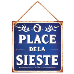 Les Tr&eacute;sors De Lily [R2268] &ndash; metallplaat 'Corsica' (Siesta v&auml;ljak) - 20x20 cm sinine