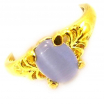 S&otilde;rmus 'Scarlett' sinine hall kuld - 8x6 mm 54 sinine