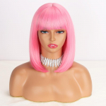 XINRAN naiste heleblond l&uuml;hike sirge Bob parukas s&uuml;nteetiline igap&auml;evane Cosplay Natural Bob sirge parukas tukkidega 1B