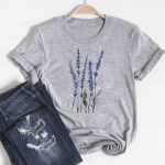 Trend Style Tee Top Mood T-s&auml;rk Riietus Lilled Stiilne vabaaja l&uuml;hikeste varrukatega naiste prinditud naiste graafiline T-s&auml;rk M