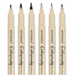 Kalligraafia pliiatsi pintsli markerid k&auml;sitsi kirjaga pliiatsid 6 tk / komplekt veekindla pigmendi visandi marker pliiatsi kunstitarbed joonistamiseks kujunduse kirjutamiseks visandite tegemiseks