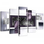 Viieosaline pildil&otilde;uendiprint 5-OSALINE Raging Waves Purple 100x70 lilla