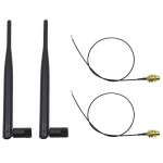6 dBi 2,4 GHz 5 GHz kahesageduslik WiFi RP-SMA antenn + U.fl / IPEX kaabel SMA kuni RF1.13