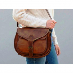 Vintage Sadulakott Ehtsast kitsenahast pruun Messengeri &otilde;laristi kehakott