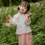 Hanfu t&uuml;druk Hiina stiilis riidest suvekleit Antiik Tang &uuml;likond super haldja kost&uuml;&uuml;m kleit v&auml;ikese t&uuml;druku merineitsi printsessi seelik aluspesu XXS