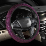 6 v&auml;rvi Bling Diamond auto rooliratta kate universaalne elastsus Rainbow s&otilde;iduki rooliratta kaitse auto must