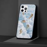 Korpus Iphone 11 13 12 Mini 14 Pro Max Xr 7 8 Se 2020 Xs 6 6s Plus 5 5s Must silikoonist telefoni &uuml;mbris Renaissance Angels Uudsus iPhone 12 Pro