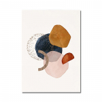 P&otilde;hjamaade abstraktne heleda seinakunsti plakat, l&otilde;uendi maal Luksuslik kaasaegne minimalistlik pilt elutoa sisekujunduseks A4 21x30cm No Frame